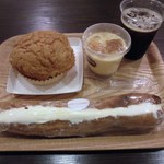 シューメロンパン、プリン、雑穀練乳バケット