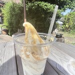 黒澤醤油店 - きなこ醤油にソフトクリーム