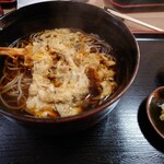 そば処 松寿庵 - 天とじ、エビ1本いり。