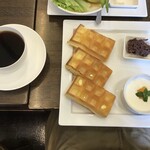 かわもと珈琲舎 - ワッフルセット