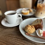 YUSHI CAFE - コーヒーとスコーン、パウンドケーキセット