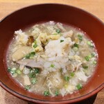 AKAI - 【写真⑧】地鶏(北広島町：ふぁーむbuffo 岩崎さん)と天然きのこの雑炊