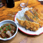 須賀乃湯 - おつまみトンカツ（360円）