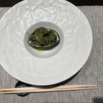 立川 鉄板焼 ステーキ 天 - 鮑のパセリバター