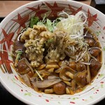 そばでおもてなし OLIMBA - 舞茸天なめこ蕎麦（温）