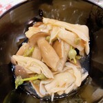 うを徳 - 京都産 揚げ海老芋、アワビ茸、舞茸、ミズ