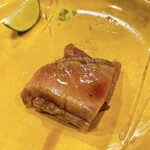 うを徳 - 北海道羅臼産 鰤、明石産 鰆の藁炙り焼き