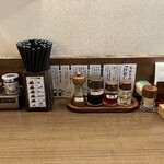 ちから - カウンター席卓上