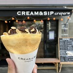 Cream & Sip - クレープチョコバナナ+外観