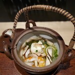 赤坂 鮨大谷 - 鱧の真丈と海老、松茸の土瓶蒸し