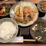 定食 美松 - アジとヤサイフライ¥2600