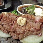 石焼ステーキ 贅 - 「よくばり秋御膳」のイチボステーキ