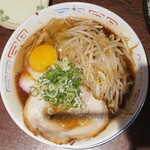 まっち棒 - 中華そば＋生卵＋もやし