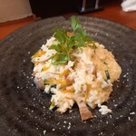 西大寺バル - ベーコンときのこのクリームリゾット