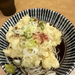 立喰生そば 長寿庵 - 冷やし天ぷらそば450円