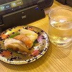 すし辰 - 貝食べ比べ三巻盛り、日本酒・弥山