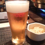 泰斗 - ビールと付け出し