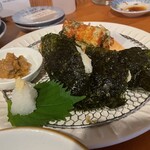 和れん家 - ちくわと山芋の磯部揚げ