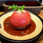 山本のハンバーグ - トマト乗せハンバーグ