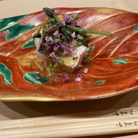 はらまさ - 前菜　かます炙り、春菊としめじのおひたし