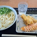 220897629 - かけうどん(大 2玉)、鶏天、カニカマ天