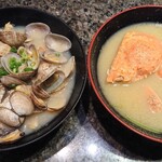 すし辰 緑井本店 - 貝汁（290円）と蟹汁（450円）