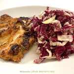 ガストロノミア ヨシ - 鶏ローストと葉野菜を相盛りにしてくれました