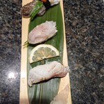 すし辰 - 鯛五種盛り（790円）