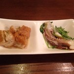 全国唯一揚立て栃尾揚げ あげ屋 - お通し