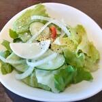 Yasashii Ajikoubou Meri- Sanchi - セットのサラダの野菜は加須産
