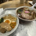 醤油屋本店 - スタミナセット（萬字ラーメンに変更）。