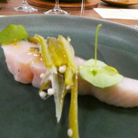 リストランテ ハナタニ - 減圧鰆　発酵オクラ　ナスタチウム