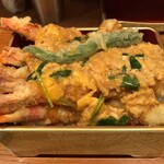 千ふく - 海老天とじ重＋追加海老天二尾
