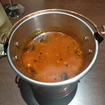 Bangera's Kitchen - ◆本日のシーフードスープ // Today’s Seafood soup トマトベースの具の無いスープ。かなり上底。味は普通、スパイス多し。予想金額480円〜580円か。