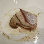 トラットリア・アルベロ - ポアソン　鹿児島県産天然の真鯛とフランス産生セップ茸　低温長時間の火入れ