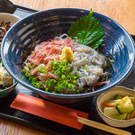 堂ヶ島食堂 - 駿河丼　生桜エビ・生シラスがドカッとのる