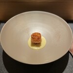 銀座 有涯 - 和栗のピューレと胡麻豆腐