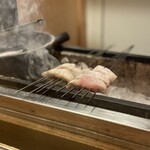 銀座 有涯 - アカツムを炭火で