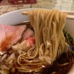 (仮)麺食堂 - ら〜めん(細麺・レア)600円