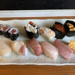 菊寿司 - 料理写真:上にぎりランチ（税込）2,300円