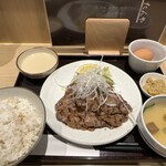 たんやHAKATA - 牛タンねぎ塩定食 1,990円＋生たまご 100円