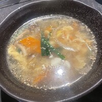 和牛焼肉 土古里 上野バンブーガーデン店 - 野菜たっぷり卵スープ(ハーフ)
