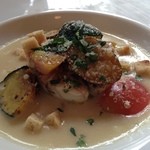 アンティカ オステリア バーチョ - 三重県産真鯛のグリル　ジャガイモのズッパ仕立て