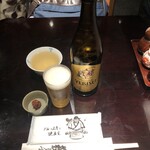 上野藪そば - ビール ヱビス 中瓶、そば味噌