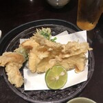 上野藪そば - 松茸の天ぷら