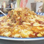 花まさ - 麻婆焼そば　激辛(￥950)。普通でもたっぷりボリューム！