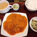 中華旬彩 西尾 - エビチリ定食（1,320円）