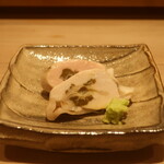 鮨 しみづ - 厚岸産牡蠣 ねぎ油仕立て