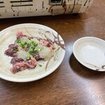 かしわ網焼食堂 しんさん - ハツ塩おろしにんにく