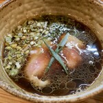 Tsukesoba Jinguuji - 鰹昆布出汁 醤油つけそば 味玉入り